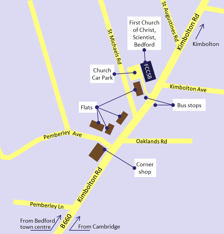 Map of church vicinity